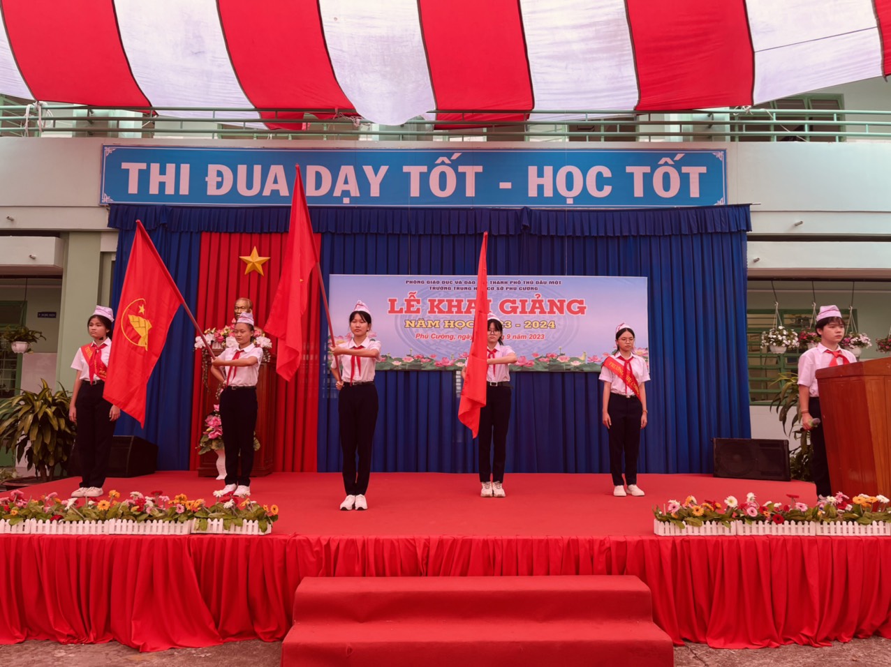 TRƯỜNG THCS PHÚ CƯỜNG KHAI GIẢNG NĂM HỌC MỚI 2023-2024