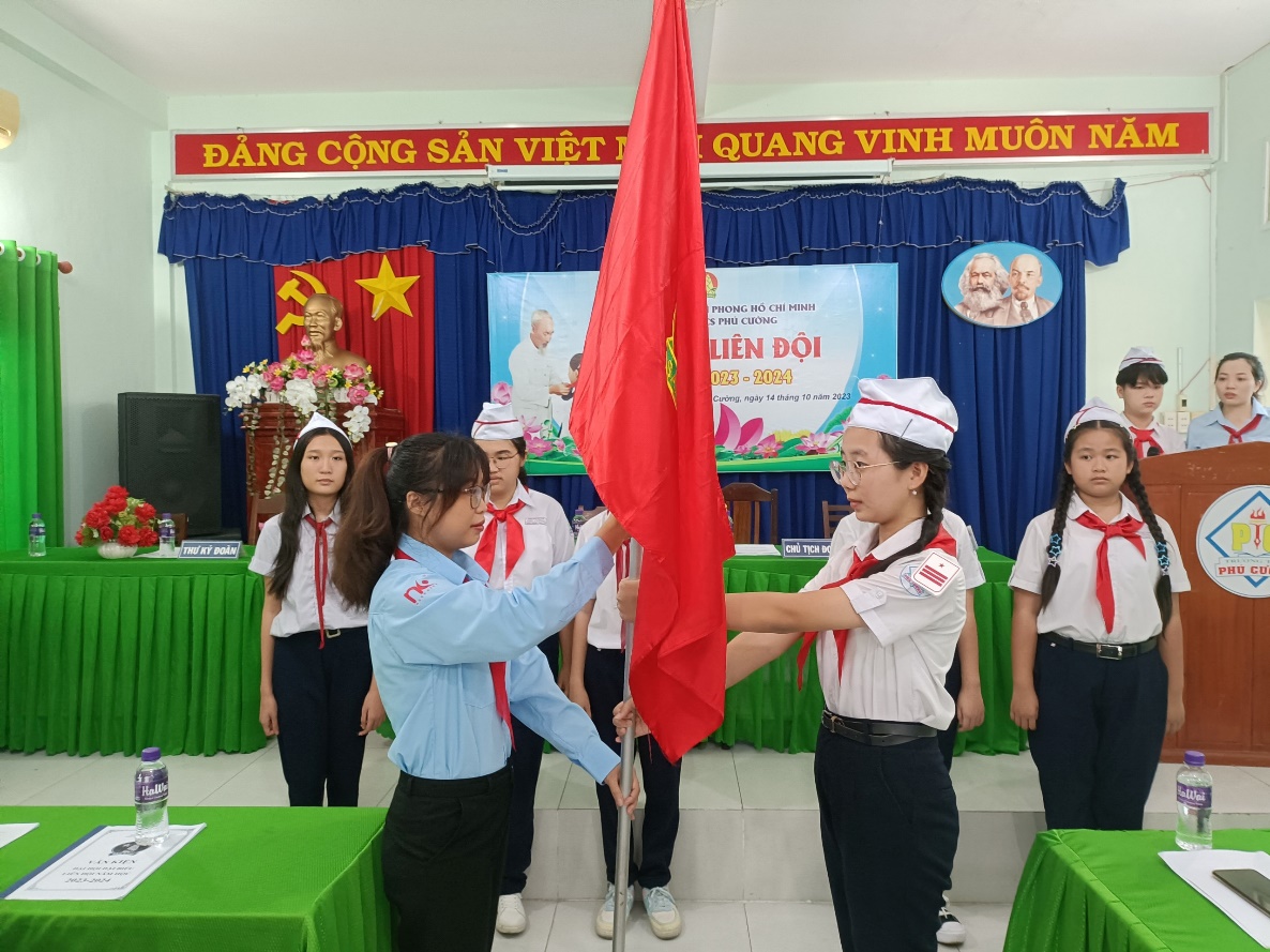 LIÊN ĐỘI TRƯỜNG THCS PHÚ CƯỜNG  TỔ CHỨC ĐẠI HỘI LIÊN ĐỘI NHIỆM KỲ 2023 -2024