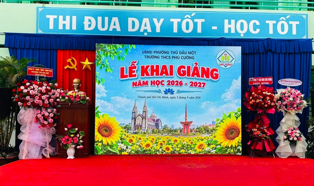 TRƯỜNG THCS PHÚ CƯỜNG TỔ CHỨC KHAI GIẢNG NĂM HỌC MỚI NĂM HỌC 2026-2027